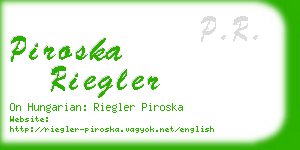 piroska riegler business card